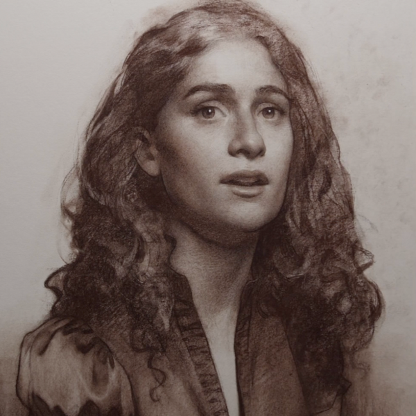 Sepia Chalk Drawing